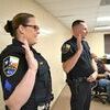 Photo by John Hawkins

City’s newest officers sworn in
Rusk Police Sgt. Debra Daily and Officer Zack McNew were sworn into office Thursday as the City of Rusk's newest police officers, with Mayor Angela Raiborn administering the oath of office.