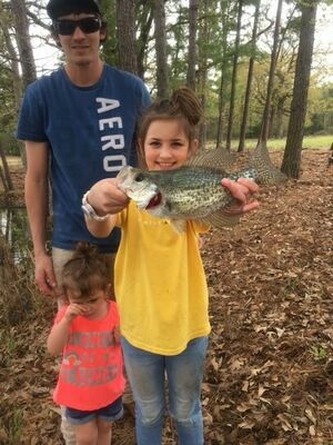 Photo courtesy of Rhonda Robinson

Kylie Robinson caught this nice Crappie recently while fishing with her dad, Wil Robinson and little sister, Serenity Robinson, at a private lake in Rusk.