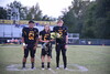 Seniors honored at the Oct. 27 include Heaven Warren (center), who was named the 2023 Football Sweetheart, and Yellowjacket senior captains Bryan Hernandez (#51) and Keegan Davis (#2).

Photo by Merry Lamar